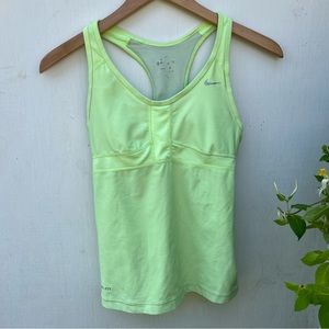 Nike Bright Green Sports Bra Tank Top Size Small